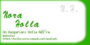 nora holla business card